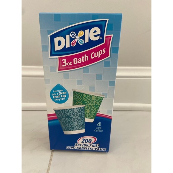 VTG Dixie Bathroom Paper Refill Cups New Sealed Assorted Designs 200 Count 3 Oz - Picture 5 of 7